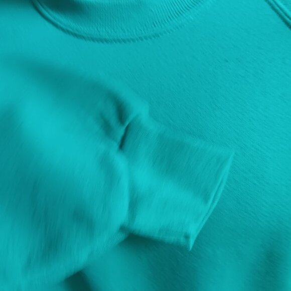 Vintage Crewneck Sweatshirt XL Blank Jerzees Teal Green Made In USA Men's 90s - Picture 2 of 4